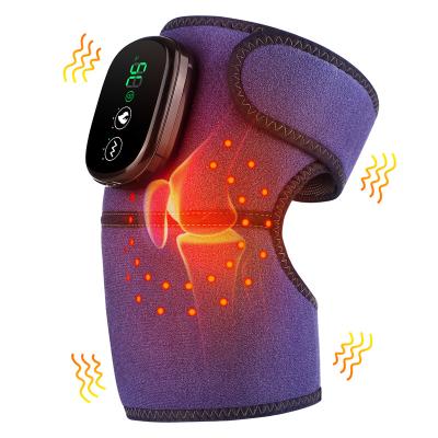 China Heating+vibration Heating+vibration Knee Massager Red Light Therapy Elbow Joint Shoulder Compress Infrared Hot Massage Belt Wireless Heating Massager for sale