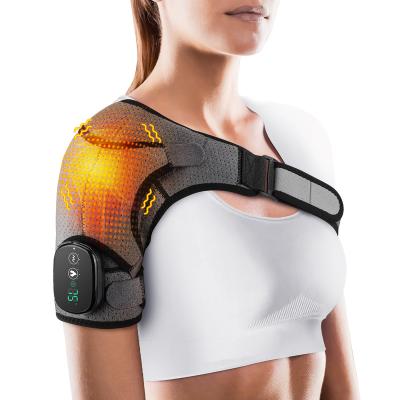 China Electric Heated Massager Belt Wrap Brace Support Arm Brace Support Wireless Shoulder Vibration Heating Shoulder Massager for sale