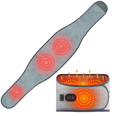 China Heating Infrared Electric Vibration Belt Waist Therapy Red Light Back Massager for sale