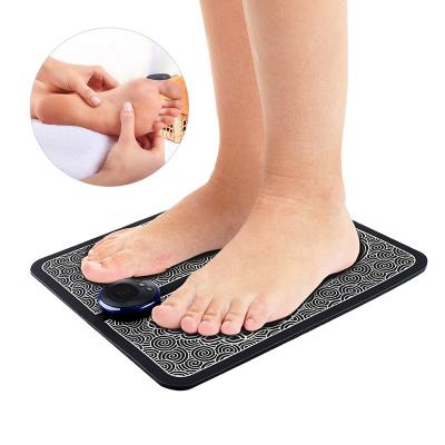 China Foot Pulse Foot Massager Mat Pad Cheap Electric EMS Cordless Rechargeable Foot Massager for sale