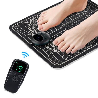 China Remote Control Electric Foot Pulse Acupuncture Foot Massage Pad EMS Foot Massager Mat for sale