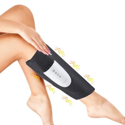 China EMS Microcurrent Leg Calf Massage Belt Wireless Rechargeable Heating Vibration Air Compression Leg Massager for sale