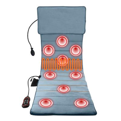 China Luxury Full Cushion Back Body Massage Chair Waist Airbag Vibration Heating Electric Massage Mattress for sale