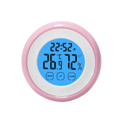 China Antique Style Mini Size Magnetic Desk /Wall Clock Factory Wholesale Electronic Clock Pink Color for sale