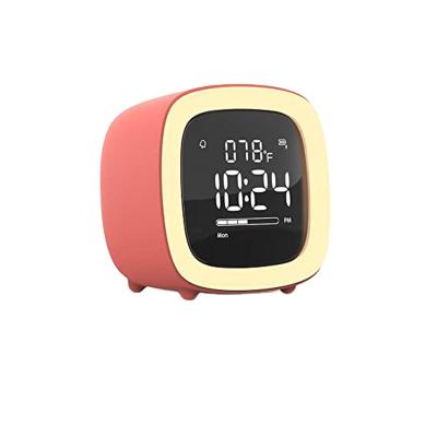 China Kids Cute-TV Alarm Clock Minimalist Night Light Alarm Clock for Kids Desk Clock Rechargeable Battery Operated for sale