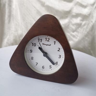 China LUMINOVA Discounted Price Nature Quality Field Silent Table Solid Wood Solid Wood Alarm Clock Handsome for sale