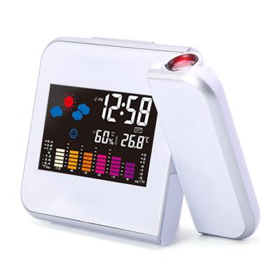 China Antique Style LCD Table Desk LED Laser Ceiling Digital Projection Colorful Smart Electronic Desk Alarm Clock with Weather Station 8190 for sale