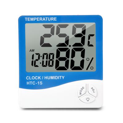 China Large LCD Display Indoor Quick Delivery Digital Temperature Thermometer Wall Mounted Hygrometer HTC-1 Available In Different Colors for sale