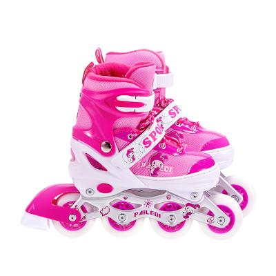 China PVC single light up wheels factory online skates roller skates wholesale in stock for boys girls with 4 PVC flashing wheels for sale