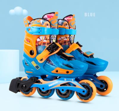 China PAPAISON PU Solid Professional Kids Reflow High Tops Integrated Slalom Roller Skates Latest 4 Wheel Skates In Stock for sale