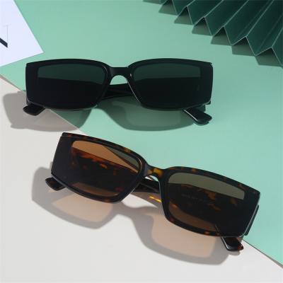 China Wholesale high quality custom made square rectangle unisex PC sunglasses fashion small vintage frame eyewear for sale