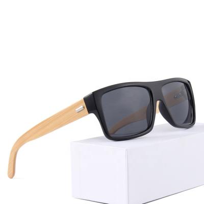 China Round 2021 New Polarized Vintage Fashion Square Unisex Shading Glass Wood Sunglasses for sale