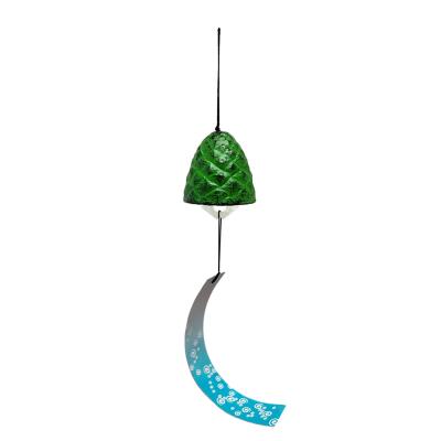 China Custom retro wind chime on the Shell Wind Chime wholesale color garden decoration site balcony pine cone wind chime glass hanging wind chime for sale