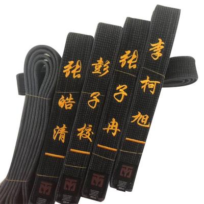 China Wholesale Design Logo Embroidery Martial Arts Taekwondo Custom Made Goods 2021 New Latest Belt for sale