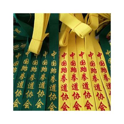 China Best Price Durable Best Quality Customized Logo Multi Colors Karate Taekwondo Belt for sale