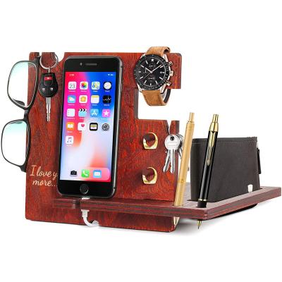 China Stored Cell Phone Bracket Wooden Storage Box for sale