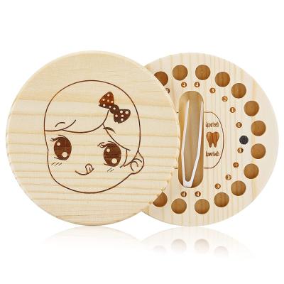 China Modern Simplicity Amazon Children Boy Girl Collect Teeth Keepsake Container Box Baby Wooden Box Baby First Tooth Birth Box Wooden Teeth Storage for sale