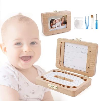 China Modern Simplicity Wooden Baby Deciduous Tooth Storage Box, Cute Kids Tooth Container for Keeping Children's Memory for sale