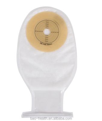 China Clear Colostomy Hydrocolloid Bag Dish Open Pouch (Cable Closure) 15-60mm Drainable for sale