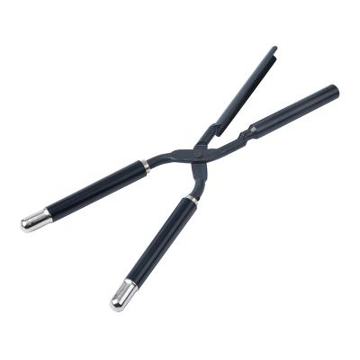 China Safety Hair Tools Hair Design Professional Cordless Black Wavy Hair Curling Iron 360 Degree Rotating Perm Clips Can Be OEM OEM LOGO for sale