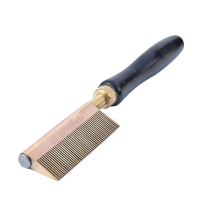 China Comfortable Healthy Comb Metal Straightening Comb Hairbrush Dog Comb Professional Copper Beautifully Designed Metal Wide Tooth Comb Brass for sale