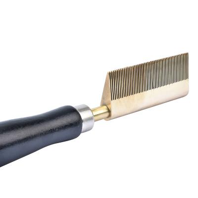 China Factory wholesale comfortable women's comfortable healthy women's brass comb wide tooth comb metal comb bride hairbrush healthy hair make for sale