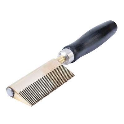 China Professional Comfortable Healthy Comb Maker Wig Metal Comb Metal Edge Comb Trimmer Guide Comb Metal for sale