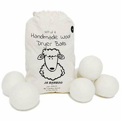 China Natural Handmade 100% Organic Wool Softener Cleaning Drier Balls (6 Packs) Natural & Unscented for sale