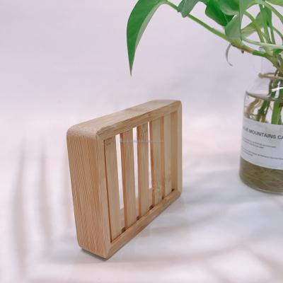 China Eco-Friendly Custom Naturally Eco-Friendly Bamboo Dry Rack Soap Holder Hand Made Bamboo Soap Dish for Kitchen Bathroom Shower for sale