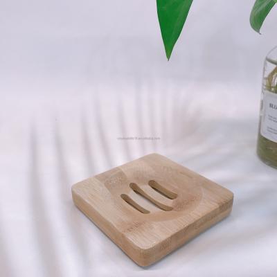 China Sustainable Custom Bamboo Soap Dish Storage Eco-friendly Natural Bamboo Soap Holder for sale