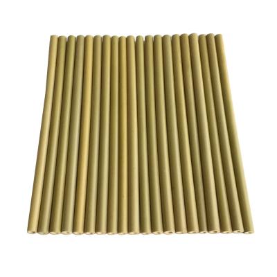 China Sustainable Disposable Bubble Tea Bamboo Straw , Biodegradable New Organic Bamboo Fiber Natural Straw for sale