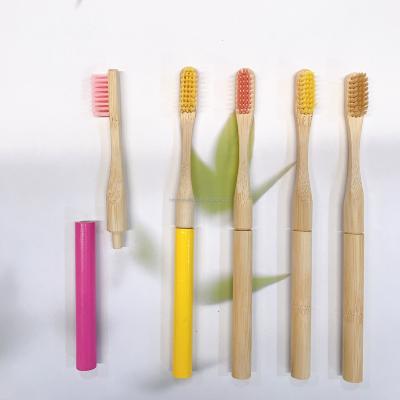 China Foldable Dismountable Head Most Popular Biodegradable Bamboo Toothbrush for sale