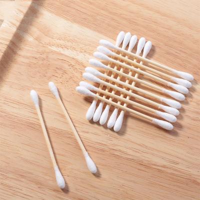 China Hot-selling High Quality Eco-friendly Bamboo Wooden Cotton Ear Stick Cleaning Buds Clean Or Cosmetic Tool for sale