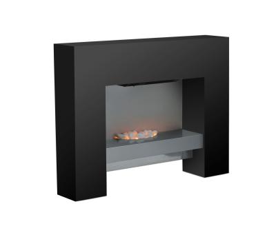 China Black Wooden MDF Free Standing Mounted Electric Fireplace Electric Heater For Small Room for sale