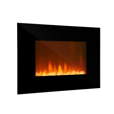 China Contemporary Canadian Fancy Flat Tempered Glass Recessed Faux Electric Fireplace for sale