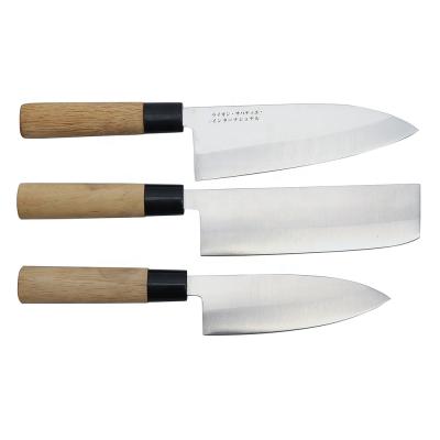 China Good quality viable handle sashimi kitchen knife set Japanese wooden kitchen knife for sale