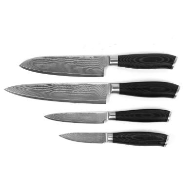 China Viable professional german steel pakka handle chef knife kitchen knife wood forged kitchen knives set for sale