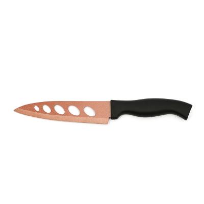 China New Home Style Sharp Blade Stainless Steel Chef Knife Sustainable Use Copper Non-Stick Coating With Soft Touch TPR PP Handle for sale