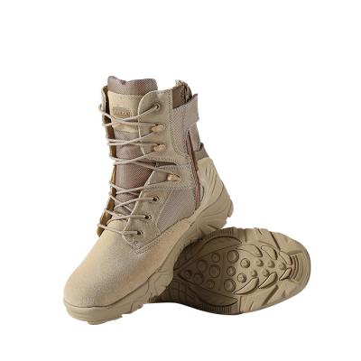 China Man KHAKI Cattlehide Desert Outdoor Sports Shoes Lace Up Boots for sale