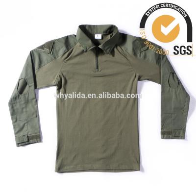 China Factory Breathable Professional Army Camouflage Green Combat Shirt for sale