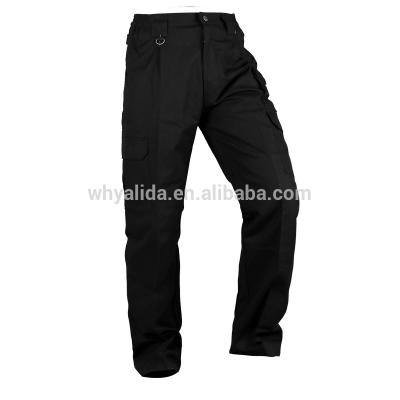 China Breathable 65%Polyester 35%Cotton 210g Ripstop Dyed Black Tactical Pants for sale