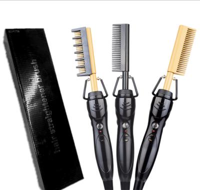 China 2021 Hotel Comb Hair Straightener With Electric Hair Straightening Brush Flat Iron Hair Dryer Brush for sale