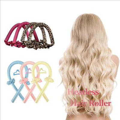 China Beauty Fashion Dropshipping Hot Selling Amazon Heatless Curls Curling Sliver Heatless Hair Hair Curl Silk Heatless for sale