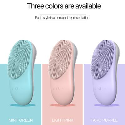 China Silicone Facial Massager Instrument Acne Treatment Multifunctional Galvanic Constant Temperature Sonic Home Beauty Cleaning Brush for sale