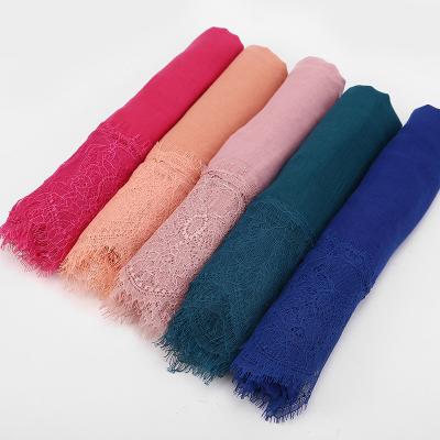 China Wholesale Shawl Canvas Woman Hijab Long Towel Polyester TR Cotton Main Scarf for sale