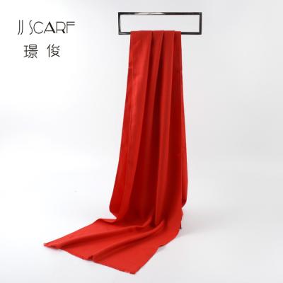 China Cheap Winter Women Solid 100 Polyester Shawl Women Shawl Winter Pashmina for sale