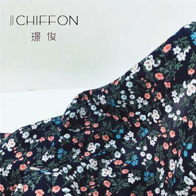 China BEAUTIFUL ANTI-STATIC 75D 2400T 100%POLY CREPE FOAM MAID FLOWER PRINT CHIFFON FABRIC FOR DRESS for sale