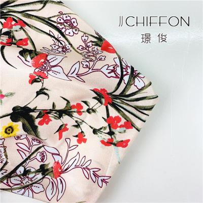 China 100% woven chiffon printed fabric good quality anti-static polyester material for sale