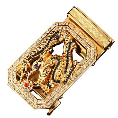 China Automatic Buckle Rhinestone 12 Animal Head Buckles Chinese Zodiac Signs Rhinestone Buckle Amazon eBay Supplier Ratchet Men Belt Buckle for sale