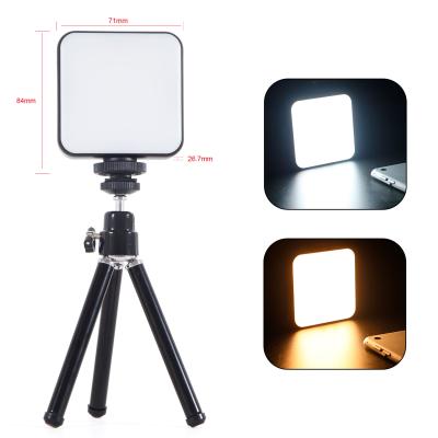 China Mini High Brightness Live Stream Makeup Led Camera Fill Light W64 Teaching Led Video Conference Fill Light for sale